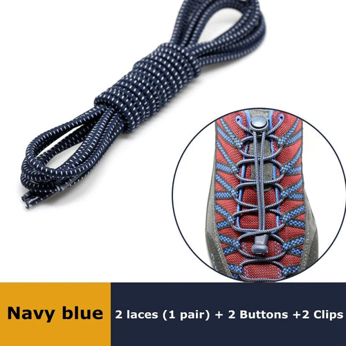1Pair Shoelaces for Sneaker Elastic No Tie Shoe Laces Stretching Lock