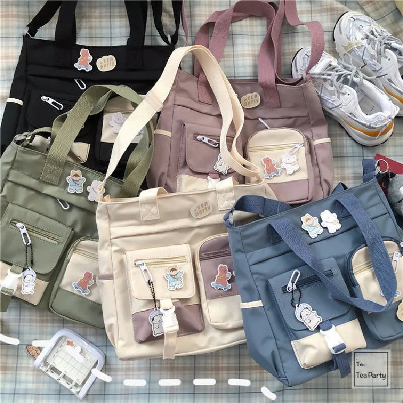 Waterproof Canvas Women Handbags Shoulder Bag Nylon Ladies Messenger