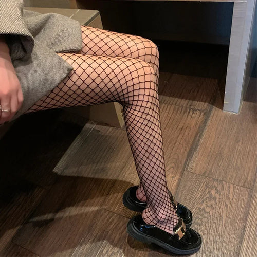 Woman Girls Gothic Cartoon Fishnet Stockings Snake Kuromies Skull