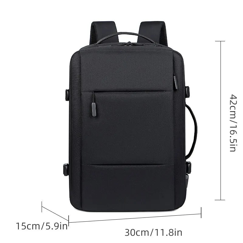 Travel Backpack Men Business Backpack School Expandable USB Bag Large