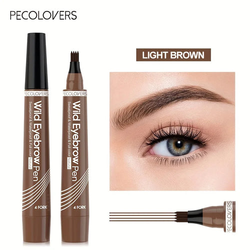 6 Colors 1pc Eyebrow Pen Waterproof 4 Split Tip Eyebrows Pen Eyebrow