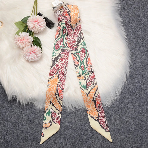 2024 New Luxury Brand Scarf Tarot Women Scarf Bag Hair Skinny Silk