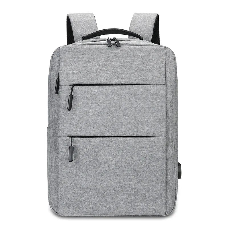 Men's and women's computer backpacks, multi-layer zipper laptop bags,