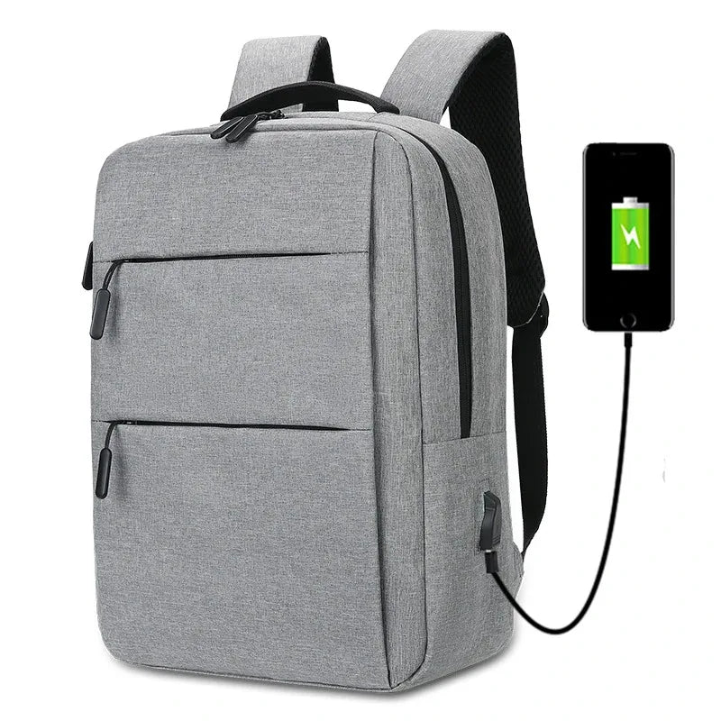 Men's and women's computer backpacks, multi-layer zipper laptop bags,