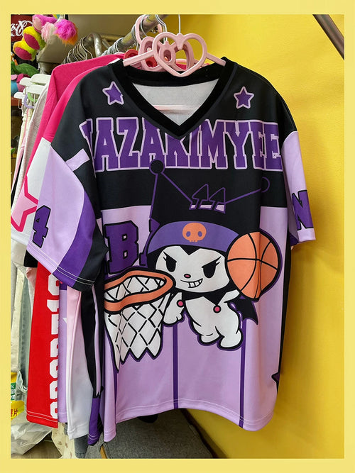 2025 MINISO New Sanrio HelloKitty Sportswear Women's V-neck Loose