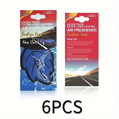 3-60pcs Car Air Freshener Natural Scented Tea Paper Auto Hanging