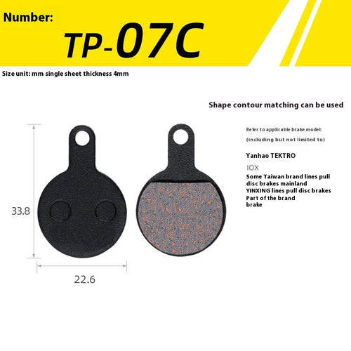 1Pair Semi-Metal Bicycle Hydraulic Disc Brake Pad MTB Mountain Bike