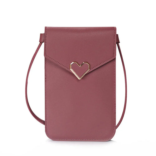 Women Cell Phone Bag Shoulder Transparent Card Holders Girl  Handbag