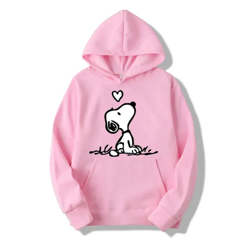 American Cartoon Comics Snoopy Hoodie Women Man Pullover Tops Spring