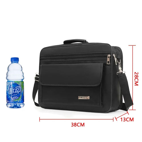 Large Capacity Briefcase Travel Essentials Laptop Storage Diagonal Bag