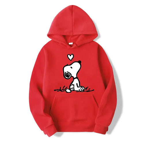 American Cartoon Comics Snoopy Hoodie Women Man Pullover Tops Spring