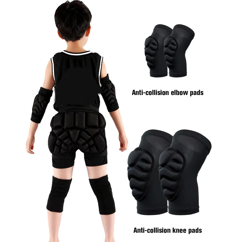 1Pair Thick Sponge Knee Pads Elbow Compression Sleeves Guard Collision