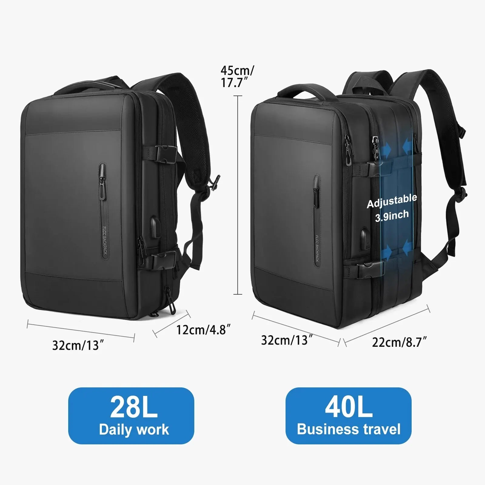 Likros Men Backpack Business Travel Backpack Carry on Waterproof