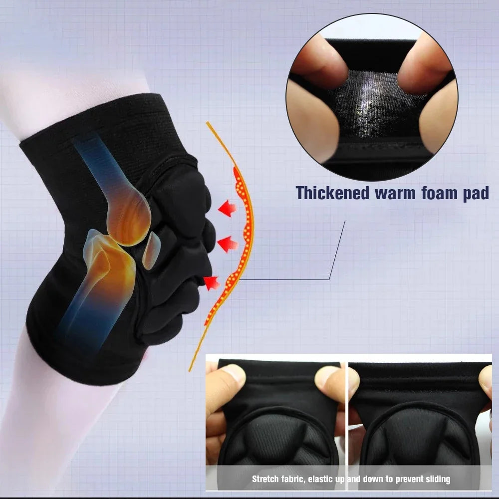 1Pair Kids Child Youth Thick Sponge Knee Pads Elbow Sleeves Guard