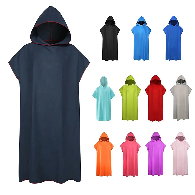 Microfiber Hooded Towel Men Women for Swim Beach Travel Quick Dry