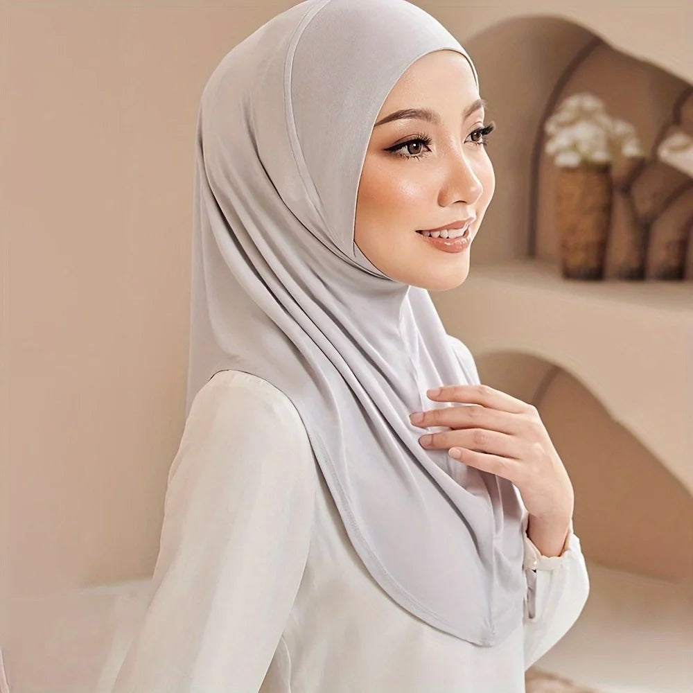 New Instant Ready to Wear Hijab Muslim Women Stretchy Sports Jersey