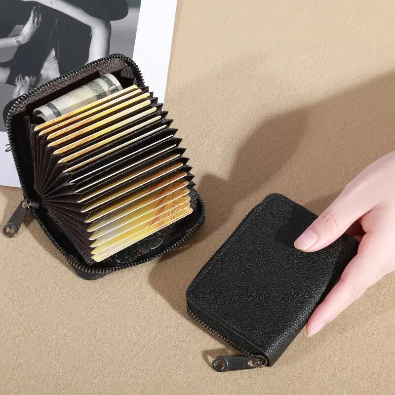20 Detents Cards Holders PU Business Bank Credit Bus ID Card Holder