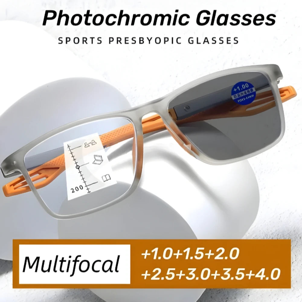 3 in 1 Photochromic Reading Glasses +100 to +400 Reading Eyeglasse