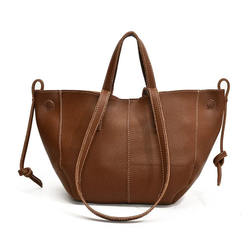 Vintage Shoulder Bags for Women PU Leather Tote Underarm Bags Leisure