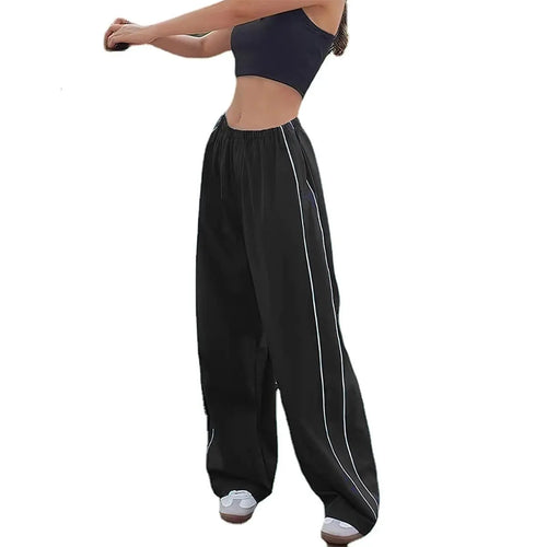 Y2K women vintage Baggy Cargo Pants for Women Drawstring Elastic Low