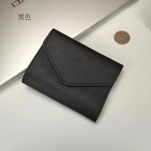 Women Short Cute Small Wallets Student Triple Fold Card Holder Girl ID