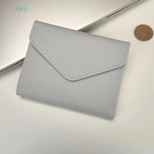 Women Short Cute Small Wallets Student Triple Fold Card Holder Girl ID