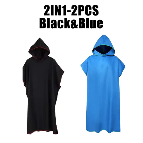 Microfiber Hooded Towel Men Women for Swim Beach Travel Quick Dry
