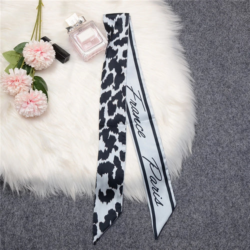 2024 New Luxury Brand Scarf Tarot Women Scarf Bag Hair Skinny Silk