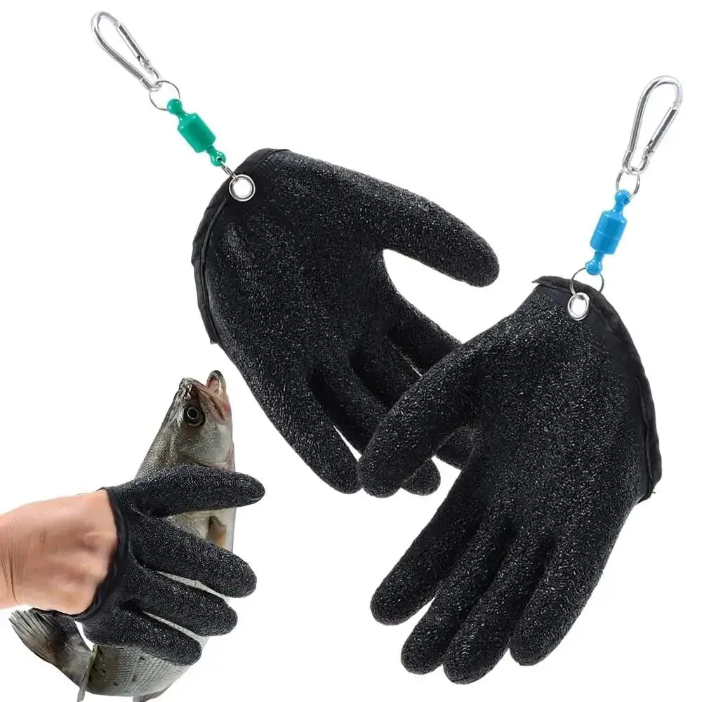 1Pc Left Or Right Professional Catch Fish Latex Hunting Gloves Fishing