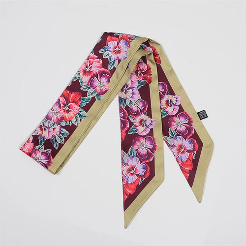 2024 New Luxury Brand Scarf Tarot Women Scarf Bag Hair Skinny Silk