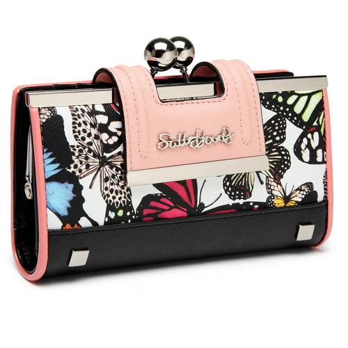 Women Wallet Leather Large Capacity Handbag Long Purse 10-card slots