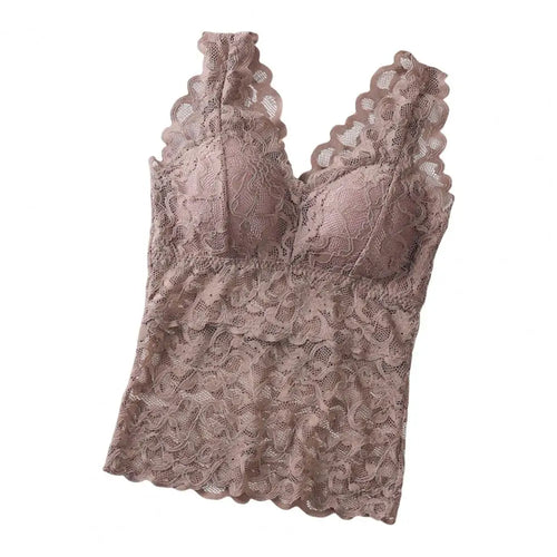 Sexy Women's Tanks Top See-through Pads Beauty Back Thin Bra Vest