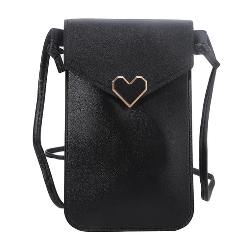 Women Cell Phone Bag Shoulder Transparent Card Holders Girl  Handbag