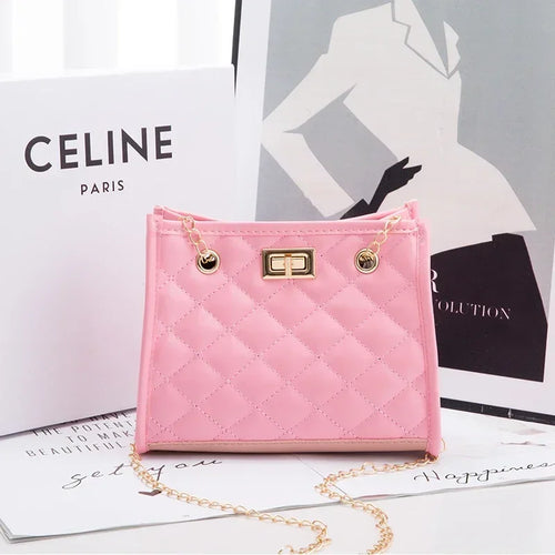 Women's Tote Bags, Handbag with Chains, Diamond Lattice Underarm