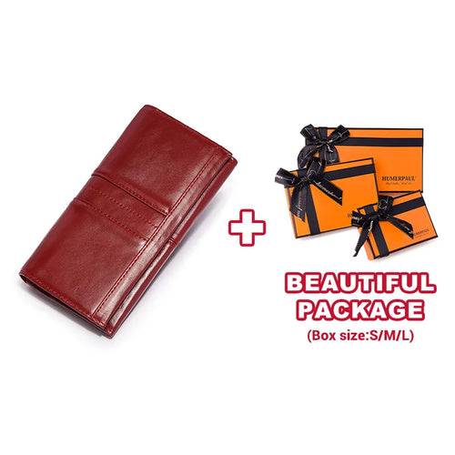 Women's Clutch Bag Genuine Leather Wallets Fashion Female Cell Phone