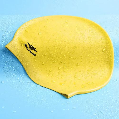 Waterproof Silicone Swim Caps Women Men High Elastic Flexible Protect