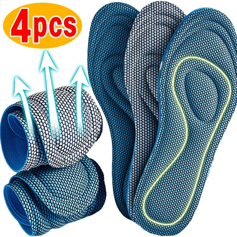 4Pcs Memory Foam Orthopedic Insoles for Shoes Antibacterial