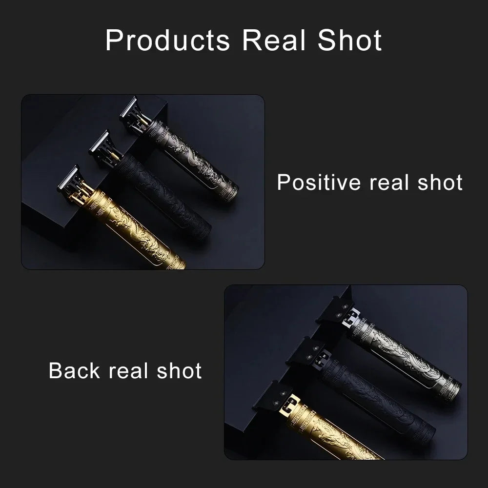 Professional T9 Vintage Electric Rechargeable Hair Clipper Machine