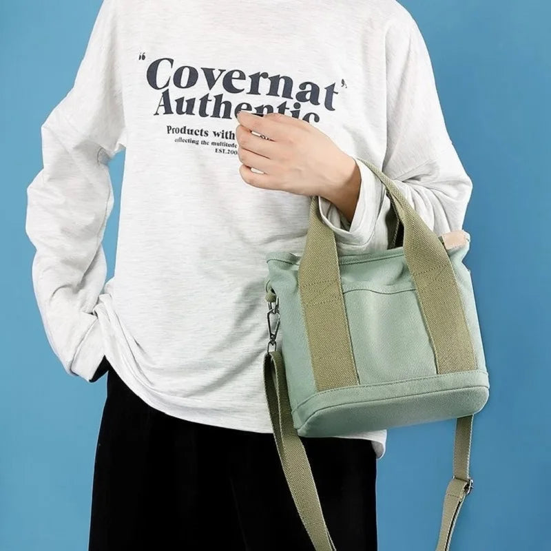 Women's Fashion Handbag Lady Portable Thickened Canvas Handbag Simple