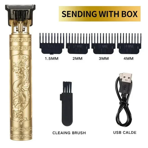 Professional T9 Vintage Electric Rechargeable Hair Clipper Machine