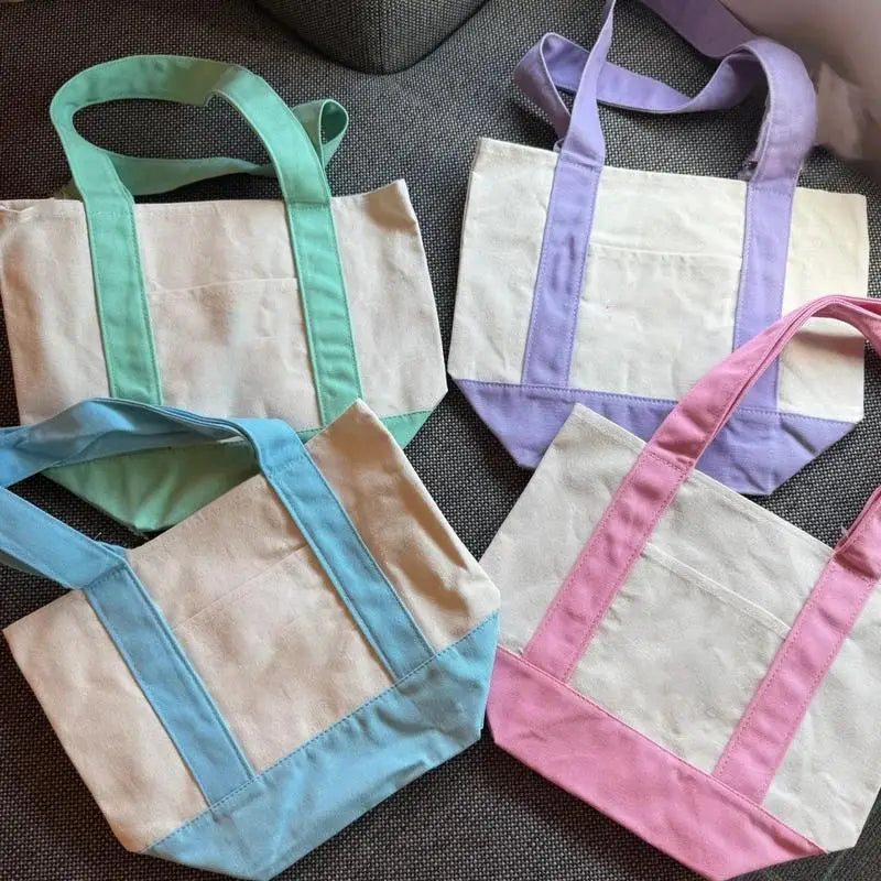Large Canvas Tote Bag Minimalist Commuter Shoulder Bag Reusable