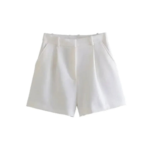 Mooyufon Women Fashion Side Pockets Front Darts Bermuda Shorts Vintage