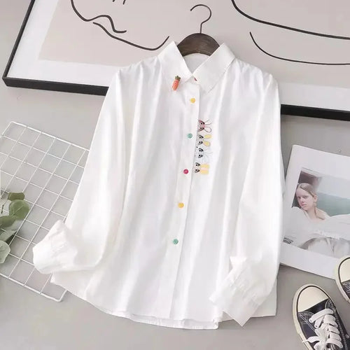 Women Spring Autumn Style Blouses Shirts Lady Casual Long Sleeve