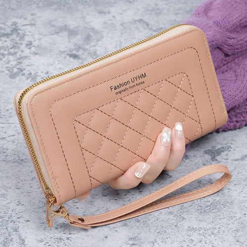 2024 new ladies purse long Joker zipper clutch bag embroidered fashion