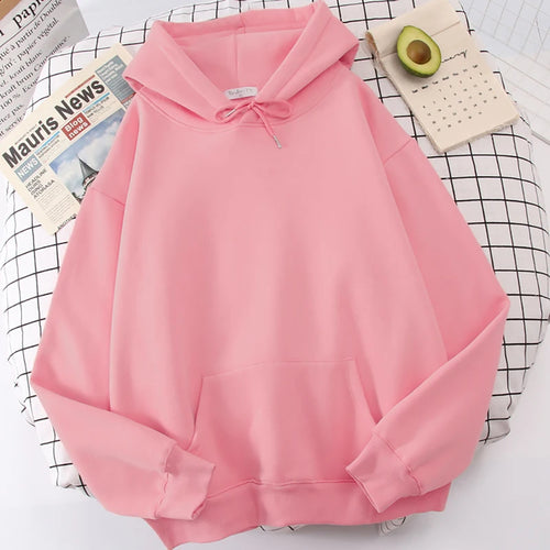 Autumn Casual Women's Solid Hoodie Comfortable Strecth Sweatshirts