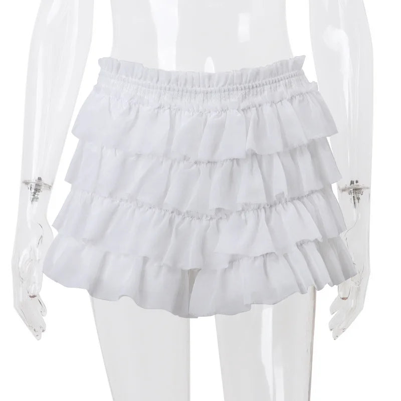Cryptographic Fashion Y2K Ruffle Tiered Mini Skirts Co-ord Sets