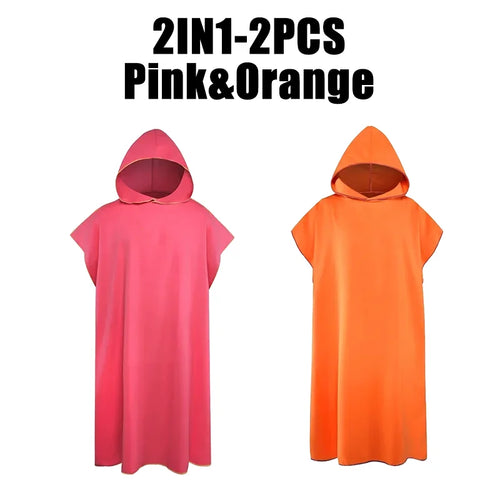 Microfiber Hooded Towel Men Women for Swim Beach Travel Quick Dry