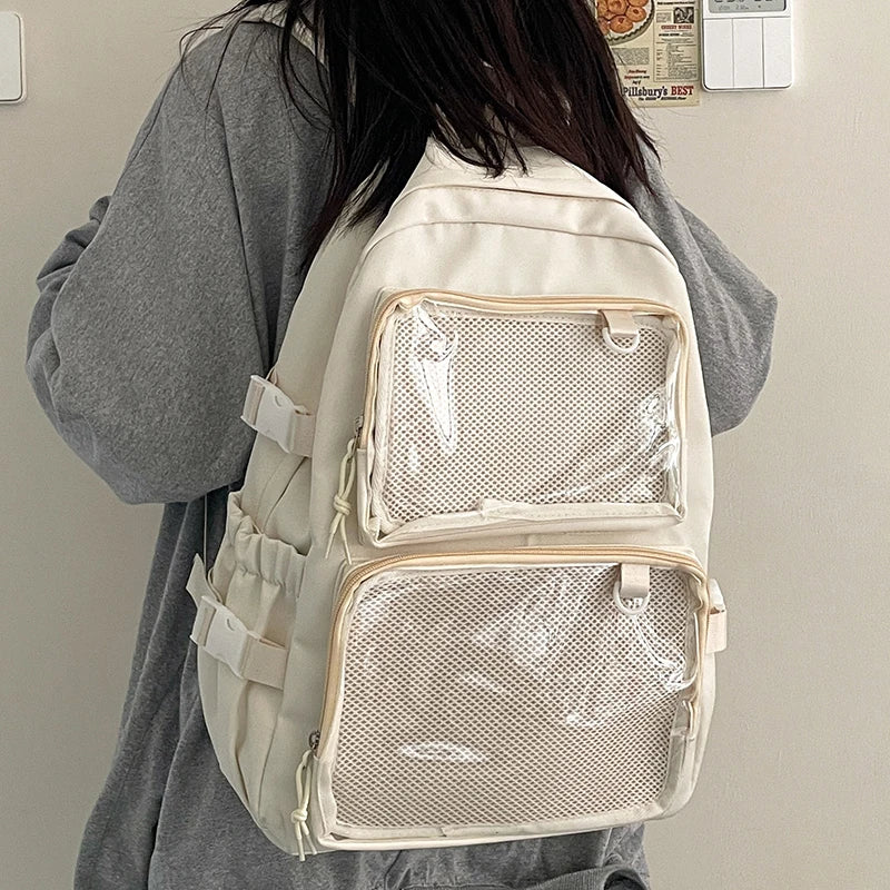 Japanese Style Transparent Ita Bag for Girls Comic Cons Large Capacity