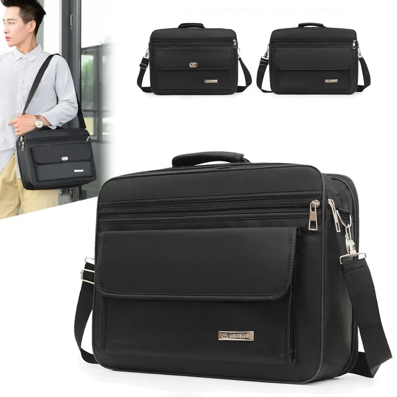 Large Capacity Briefcase Travel Essentials Laptop Storage Diagonal Bag