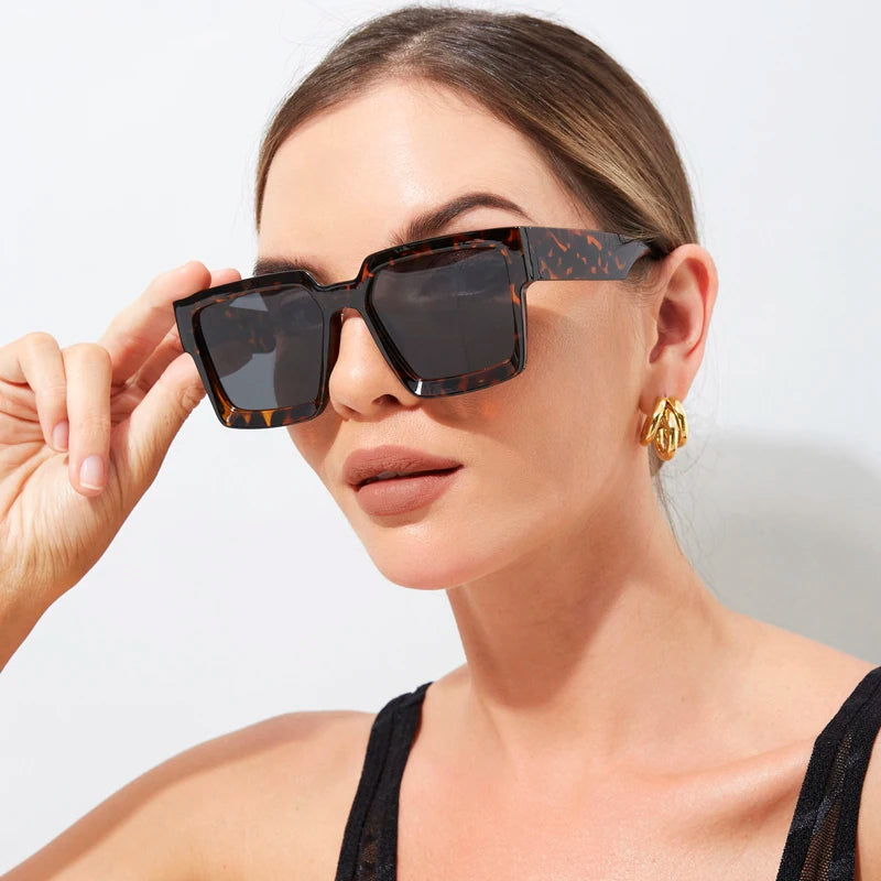 Fahion Vintage Cycling Square Sunglasses Men Women Retro Brand